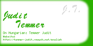 judit temmer business card